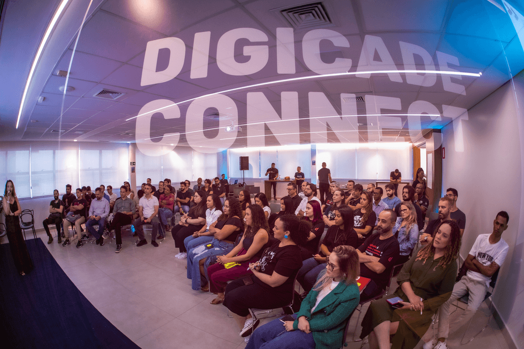 Equipe Digicade Connect — evento corporativo da equipe que deu origem à Geosite Tecnologia
