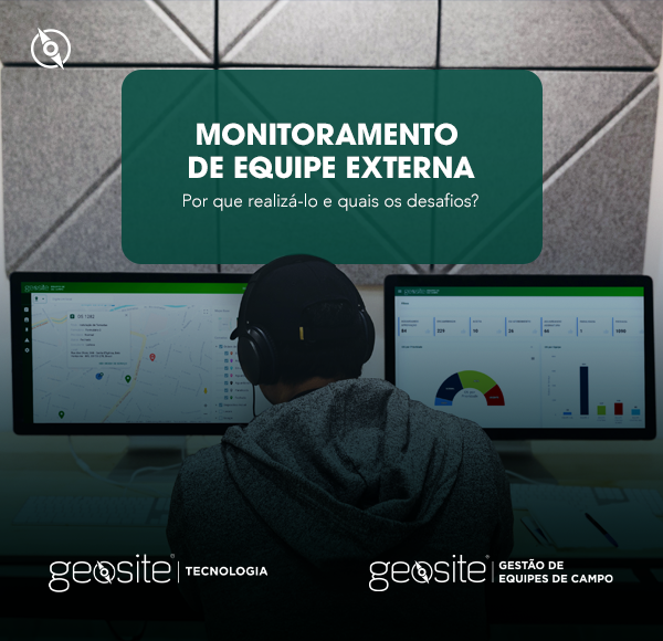 Uma pessoa fazendo o monitoramento de equipe externa.